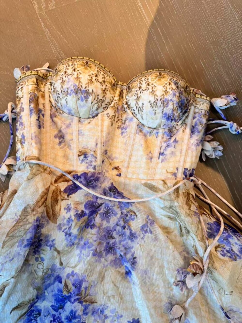Zimmermann Dawning Dress in Cream and Purple - Picture 13 of 13